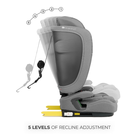Imagine SCAUN AUTO KINDERKRAFT FIX2GO 76-150 CM, GREY