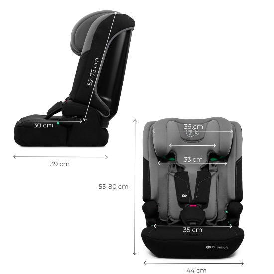 Imagine SCAUN AUTO KINDERKRAFT COMFY 75-150 CM, DK GREY