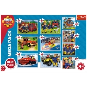 Imagine PUZZLE TREFL 10IN1 ECHIPA POMPIERULUI SAM
