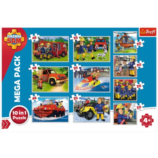 Imagine PUZZLE TREFL 10IN1 ECHIPA POMPIERULUI SAM