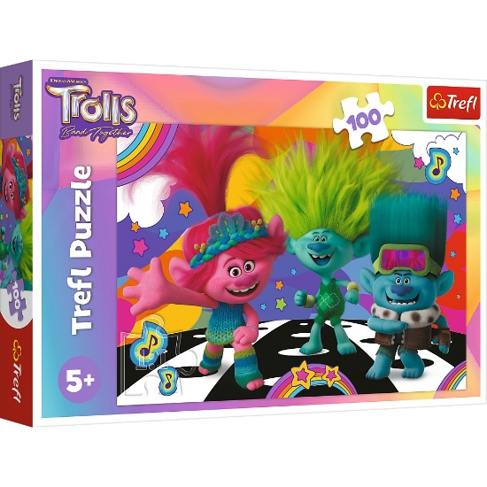 Imagine PUZZLE TREFL 100 TROLLS MINUNATA LUME A TROLILOR