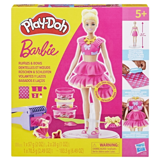Imagine PLAY DOH BARBIE SET PLASTELINA VOLANASE SI FUNDITE CU PAPUSA INCLUSA