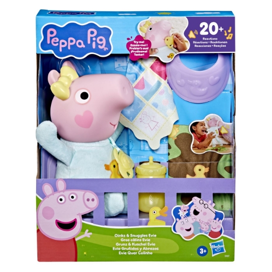 Imagine PEPPA PIG SET DE JOACA OINKS AND SNUGGLES PAPUSA EVIE INTERACTIVA CU ACCESORII