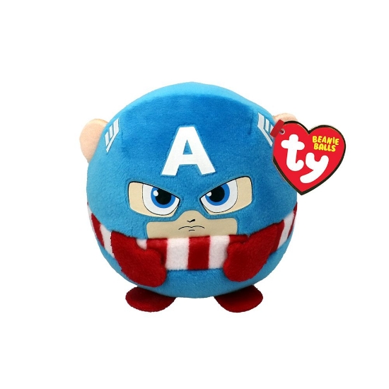Imagine PLUS TY 8CM BEANIE BALLS MARVEL CAPTAIN AMERICA