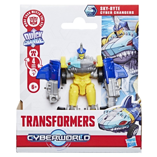 Imagine TRANSFORMERS CYBERWORLD ROBOT SKYBYTE CONVERTIBIL 10CM