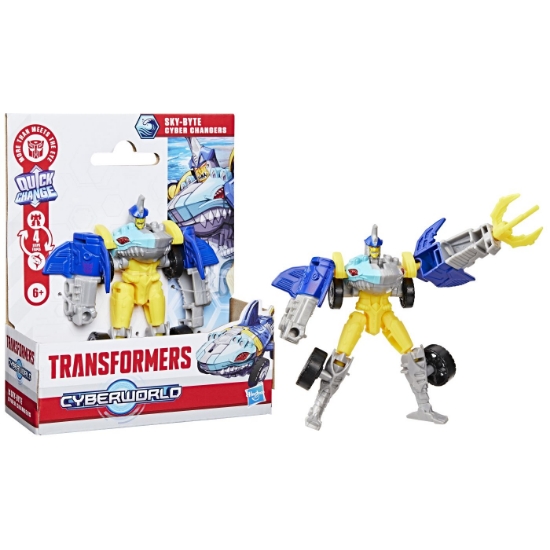 Imagine TRANSFORMERS CYBERWORLD ROBOT SKYBYTE CONVERTIBIL 10CM