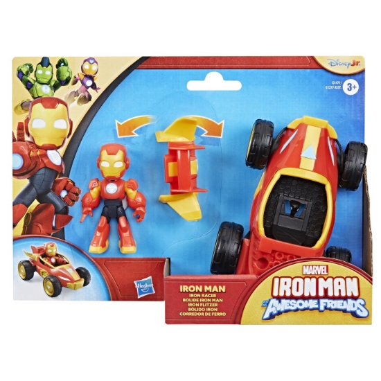Imagine MARVEL IRON MAN SI PRIETENII SAI UIMITORI SET VEHICUL SI FIGURINA IRON MAN