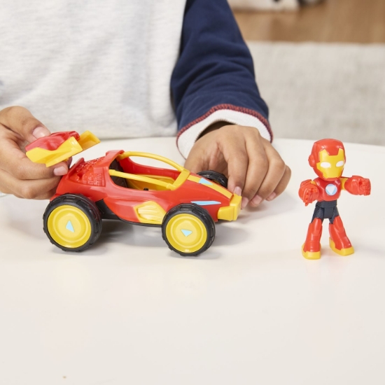 Imagine MARVEL IRON MAN SI PRIETENII SAI UIMITORI SET VEHICUL SI FIGURINA IRON MAN