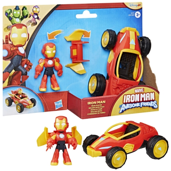 Imagine MARVEL IRON MAN SI PRIETENII SAI UIMITORI SET VEHICUL SI FIGURINA IRON MAN