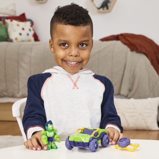 Imagine MARVEL IRON MAN SI PRIETENII SAI UIMITORI SET VEHICUL SI FIGURINA IRON HULK