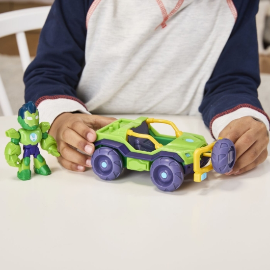 Imagine MARVEL IRON MAN SI PRIETENII SAI UIMITORI SET VEHICUL SI FIGURINA IRON HULK