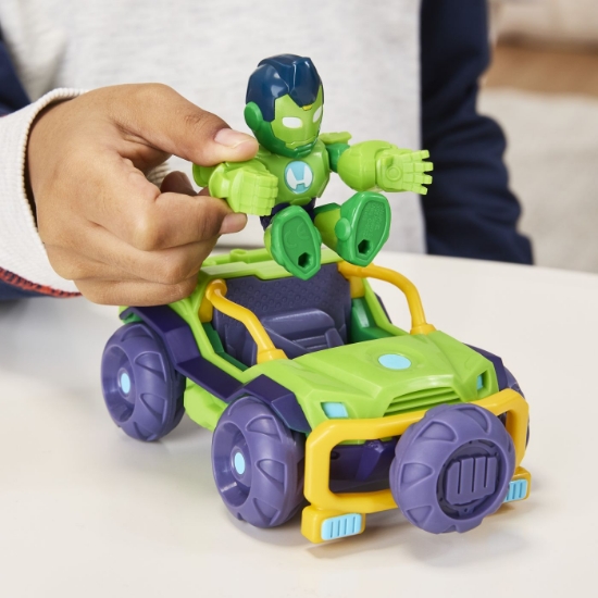 Imagine MARVEL IRON MAN SI PRIETENII SAI UIMITORI SET VEHICUL SI FIGURINA IRON HULK