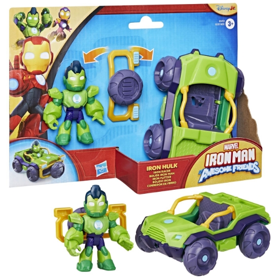 Imagine MARVEL IRON MAN SI PRIETENII SAI UIMITORI SET VEHICUL SI FIGURINA IRON HULK