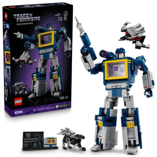 Imagine LEGO ICONS TRANSFORMERS SOUNDWAVE 10358