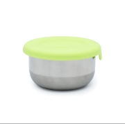 Imagine SET 3 RECIPIENTE MINI INOX CU CAPAC SILICON, MELII, BLEU MINT LIME