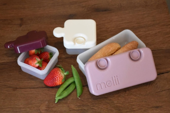 Imagine RECIPIENT HRANA BEBE MODEL PUZZLE, MELII LUXE, ROZ IVOIRE MURA