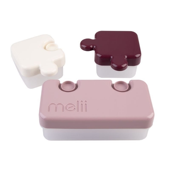 Imagine RECIPIENT HRANA BEBE MODEL PUZZLE, MELII LUXE, ROZ IVOIRE MURA