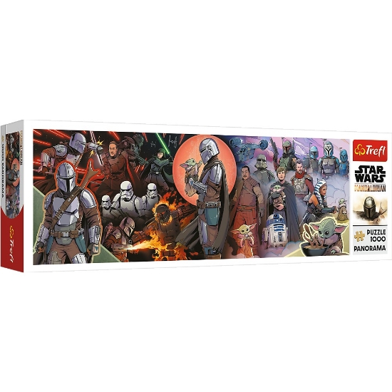 Imagine PUZZLE TREFL 1000 PANORAMA STAR WARS AVANETURILE MANDALORIANULUI