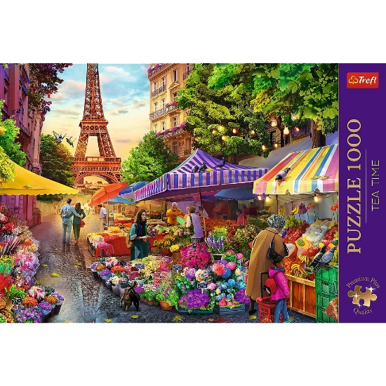 Imagine PUZZLE TREFL 1000 PREMIUM PLUS TEA TIME PIATA DE FLORI