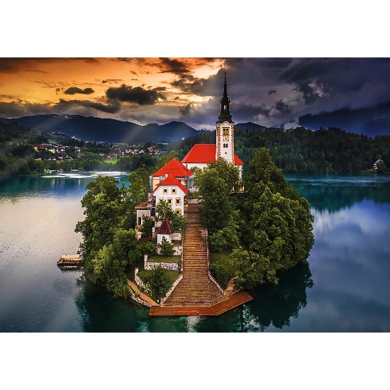 Imagine PUZZLE TREFL 1000 PREMIUM PLUS PHOTO ODYSSEY LACUL BLED SLOVENIA