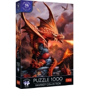 Imagine PUZZLE TREFL 1000 PREMIUM PLUS COLECTIA FANTASY DRAGON DE FOC