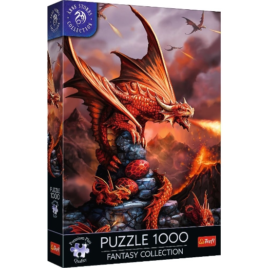 Imagine PUZZLE TREFL 1000 PREMIUM PLUS COLECTIA FANTASY DRAGON DE FOC