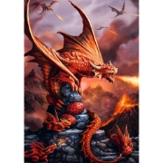 Imagine PUZZLE TREFL 1000 PREMIUM PLUS COLECTIA FANTASY DRAGON DE FOC