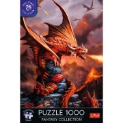 Imagine PUZZLE TREFL 1000 PREMIUM PLUS COLECTIA FANTASY DRAGON DE FOC