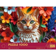Imagine PUZZLE TREFL 1000 EDITIA ANIVERSARA 40 DE ANI 3D PISICA