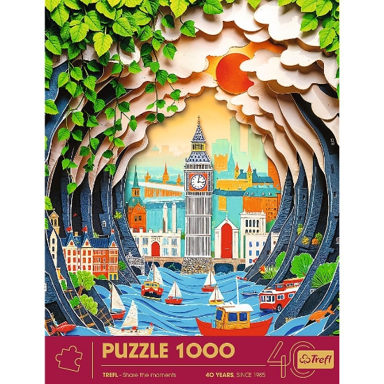 Imagine PUZZLE TREFL 1000 EDITIA ANIVERSARA 40 DE ANI 3D LONDRA