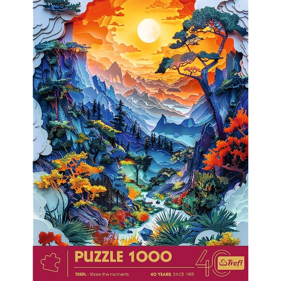 Imagine PUZZLE TREFL 1000 EDITIA ANIVERSARA 40 DE ANI 3D DOLINA