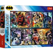 Imagine PUZZLE TREFL 4X250 BATMAN DC BATMAN IN ACTIUNE