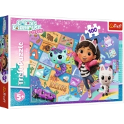 Imagine PUZZLE TREFL 100 GABBYS DOLLHOUSE PRIETENIA IN CASA PISICILOR LUI GABBY