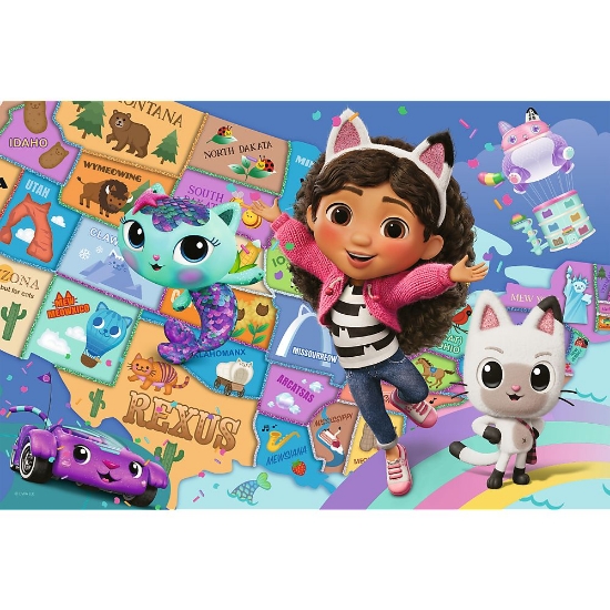 Imagine PUZZLE TREFL 100 GABBYS DOLLHOUSE PRIETENIA IN CASA PISICILOR LUI GABBY