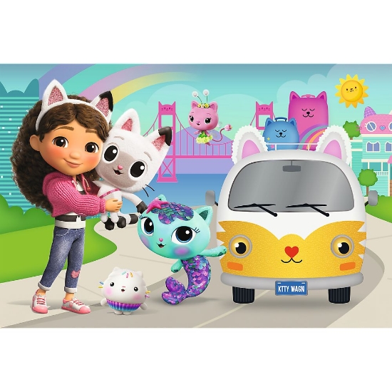 Imagine PUZZLE TREFL 60 GABBYS DOLLHOUSE CASA PISICII LUI GABBY