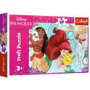 Imagine PUZZLE TREFL 30 DISNEY PRINCESS PRINTESE FRUMOASE SI CURAJOASE
