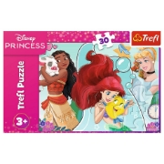 Imagine PUZZLE TREFL 30 DISNEY PRINCESS PRINTESE FRUMOASE SI CURAJOASE