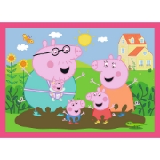Imagine PUZZLE TREFL 4IN1 PEPPA PIG IUBESTE AVENTURILE