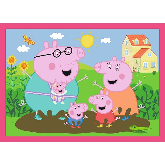 Imagine PUZZLE TREFL 4IN1 PEPPA PIG IUBESTE AVENTURILE