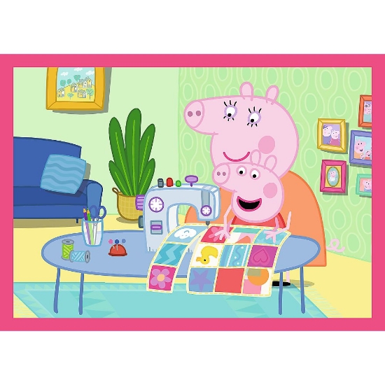 Imagine PUZZLE TREFL 4IN1 PEPPA PIG IUBESTE AVENTURILE