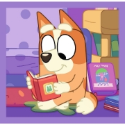 Imagine PUZZLE TREFL 3IN1 BLUEY FACETI CUNOSTINTA CU BLUEY 