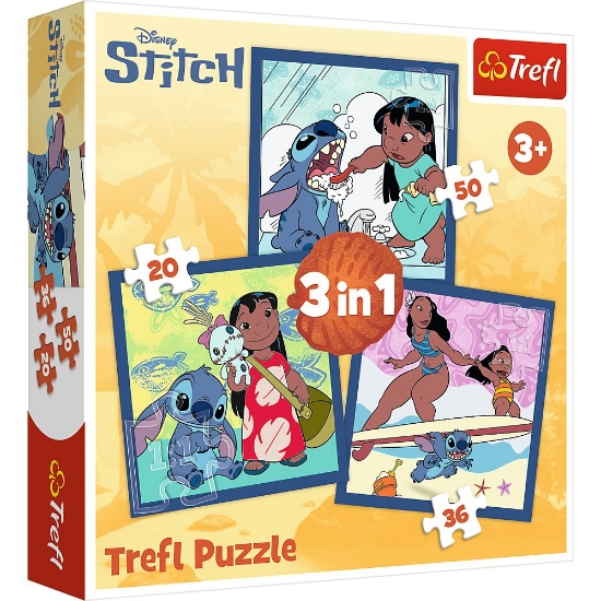 Imagine PUZZLE TREFL 3IN1 DISNEY STITCH ORA STITCH