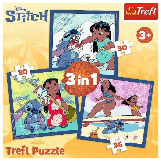 Imagine PUZZLE TREFL 3IN1 DISNEY STITCH ORA STITCH