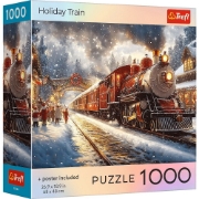 Imagine PUZZLE TREFL 1000 COLECTIA SUA TRENUL DE VACANTA POSTER INCLUS