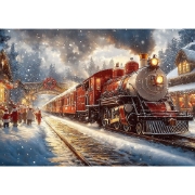 Imagine PUZZLE TREFL 1000 COLECTIA SUA TRENUL DE VACANTA POSTER INCLUS