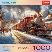 Imagine PUZZLE TREFL 1000 COLECTIA SUA TRENUL DE VACANTA POSTER INCLUS