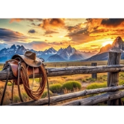 Imagine PUZZLE TREFL 1000 COLECTIA SUA VESTUL AMERICAN POSTER INCLUS