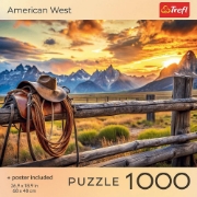 Imagine PUZZLE TREFL 1000 COLECTIA SUA VESTUL AMERICAN POSTER INCLUS