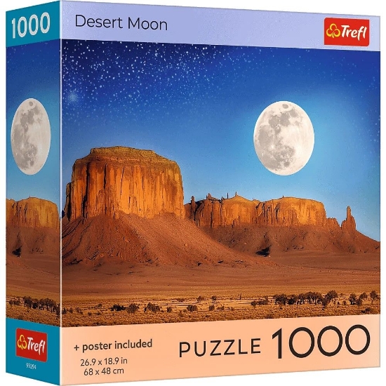 Imagine PUZZLE TREFL 1000 COLECTIA SUA LUNA IN DESERT POSTER INCLUS