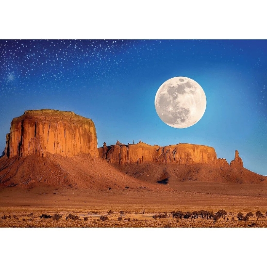 Imagine PUZZLE TREFL 1000 COLECTIA SUA LUNA IN DESERT POSTER INCLUS